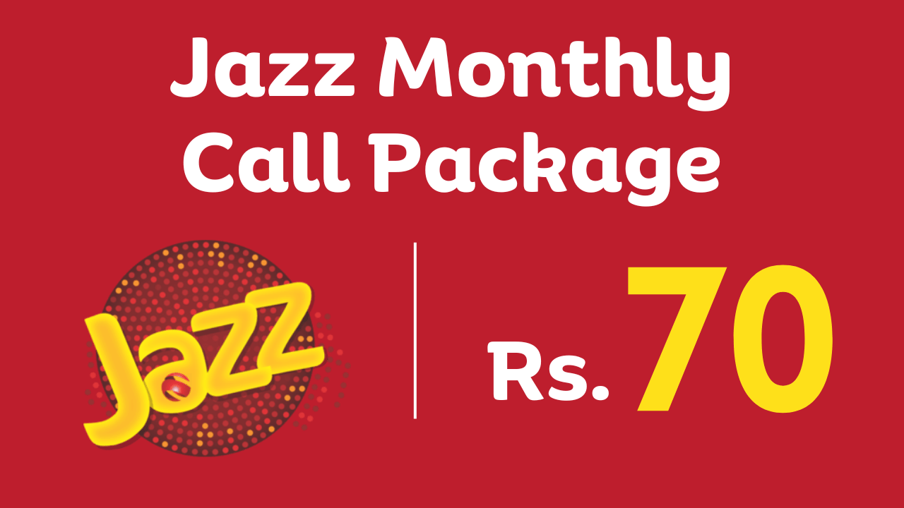 jazz monthly call packages in rs 70